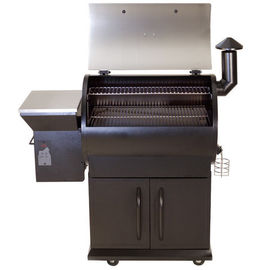 Large Black Steel Restaurant Barbecue Charcoal Grill;Heavy Duty Outdoor Charcoal BBQ Grill With Offset Smoker